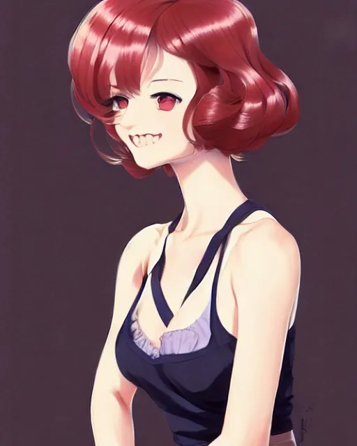 Prompt: cute girl wearing tank suit, seductive pose and smile. | very very anime!!!, fine - face, audrey plaza, realistic shaded perfect face, fine details. anime. realistic shaded lighting poster by ilya kuvshinov katsuhiro otomo ghost, magali villeneuve, artgerm, jeremy lipkin and michael garmash and rob rey