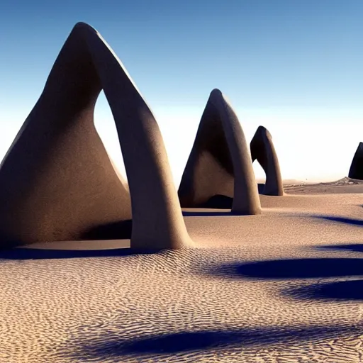 Prompt: A photo of a real-life the stargate in the dessert , Studio Lighting, High Detail, 4K, Title-Shift, Hyperrealism