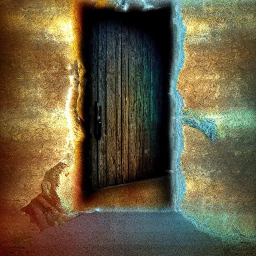 Prompt: doorway to another world, digital art,8k,