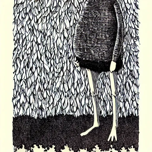 Image similar to a picture by edward gorey