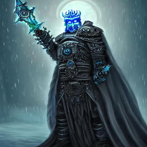 Prompt: the lich king artwork by mendoza eddie