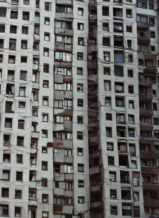 Prompt: soviet apartment building made of jelly
