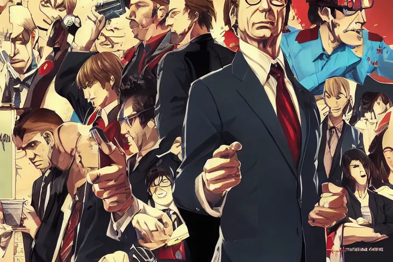 Image similar to better call saul illustration by shigenori soejima