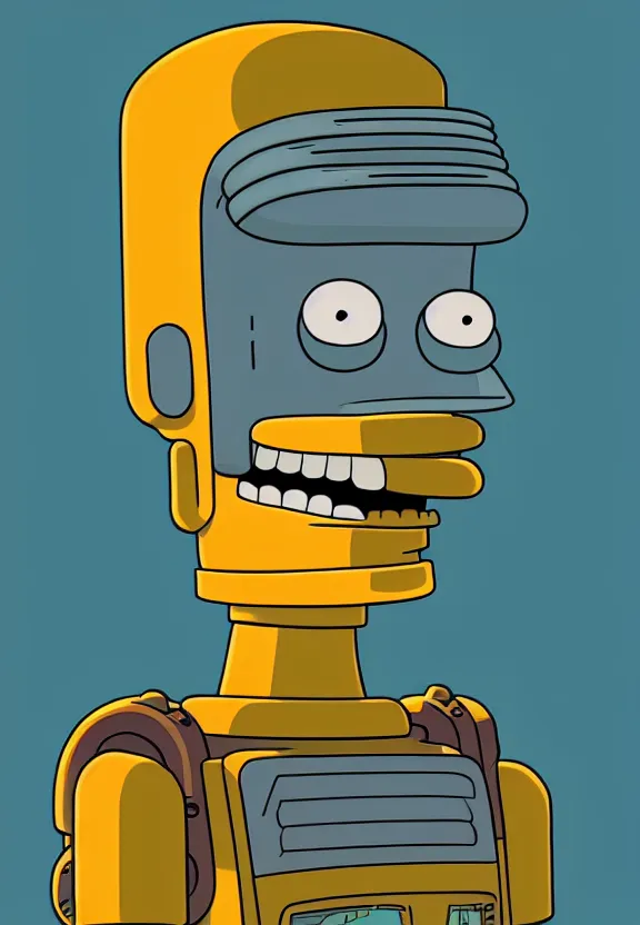 Image similar to portrait of bender from futurama, looking at camera, extremely detailed, digital painting, artstation, concept art, smooth, sharp focus, illustration, ambient lighting, art by matt groening, futurama artstyle