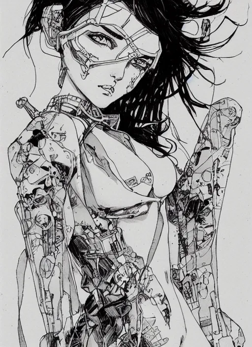 Image similar to gundam by kaethe butcher and moebius, details