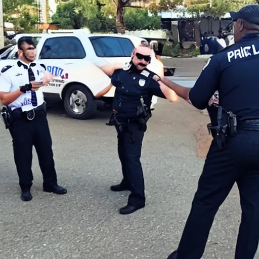 Image similar to cop shooting man holding bottle of water