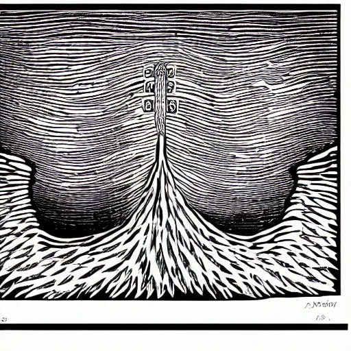 Image similar to an illustration of the rod of asclepius by stanley donwood