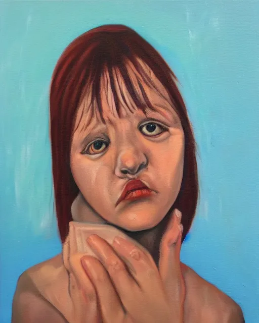 Image similar to Nobody likes me. Oil on canvas.