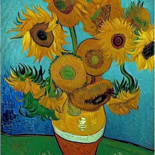 Image similar to sunflowers by van gogh