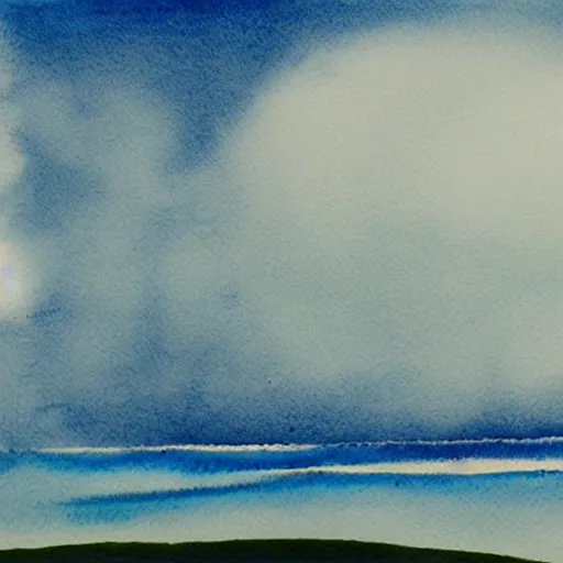 Prompt: fuzzy cloud, ethereal, matte painting, water colour
