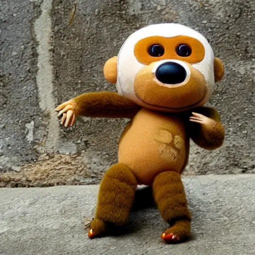 Prompt: Cheburashka, big ears, cartoon 2d