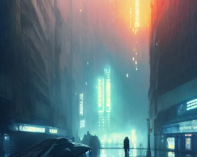 Image similar to 2 0 1 8 blade runner movie still man look at the cityscape from roof perfect face fine realistic face pretty face neon puffy jacket blue futuristic sci - fi elegant by denis villeneuve tom anders zorn hans dragan bibin thoma greg rutkowski ismail inceoglu illustrated sand storm alphonse mucha