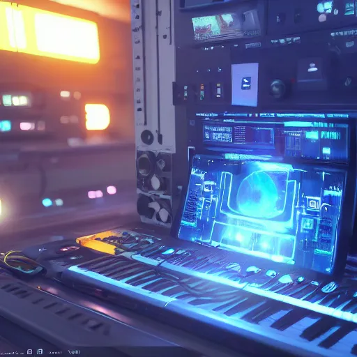 Image similar to sp - 4 0 4 audio sampler, digital art, trending in artstation, cinematic lighting, studio quality, smooth render, unreal engine 5 rendered, octane rendered, art style by klimt and nixeu and ian sprigger and wlop and krenz cushart