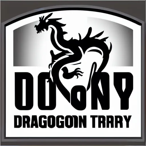 Prompt: high quality iconic vector logo for a dragon company