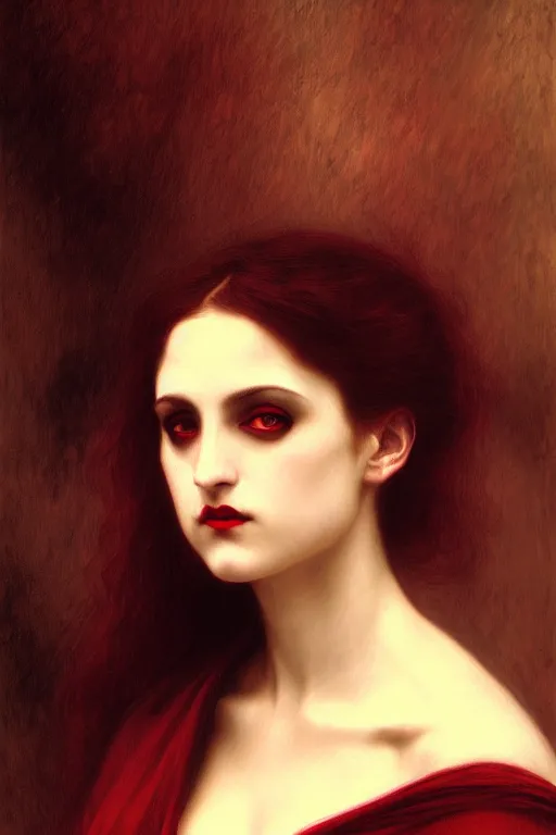 Image similar to victorian vampire, painting by rossetti bouguereau, detailed art, artstation