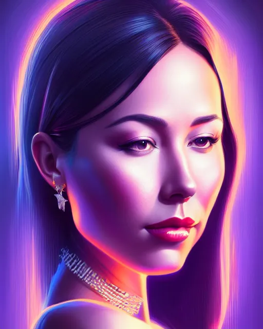 Image similar to symmetry portrait of jodi arias, glam, deco, glowing lights intricate, elegant, highly detailed, digital painting, artstation, concept art, smooth, sharp focus, illustration, art by artgerm and greg rutkowski and fra angelico and unreal engine 5