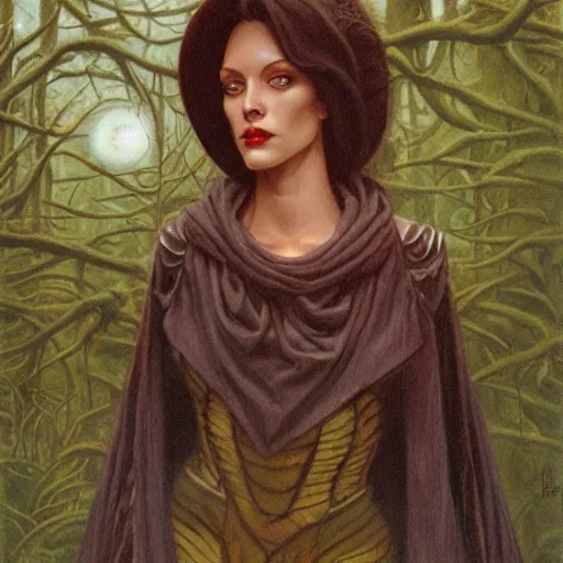 Prompt: a portrait of a character in a scenic environment by gerald brom