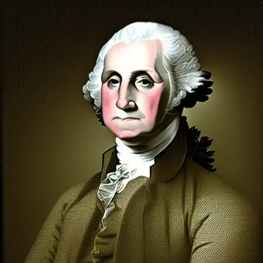 Prompt: Modern art of George Washington