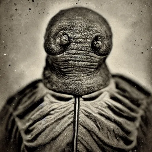 Image similar to tardigrade!!! daguerreotype portrait photograph. inspired by gerard grom and ansel adams. highly detailed. old timey.