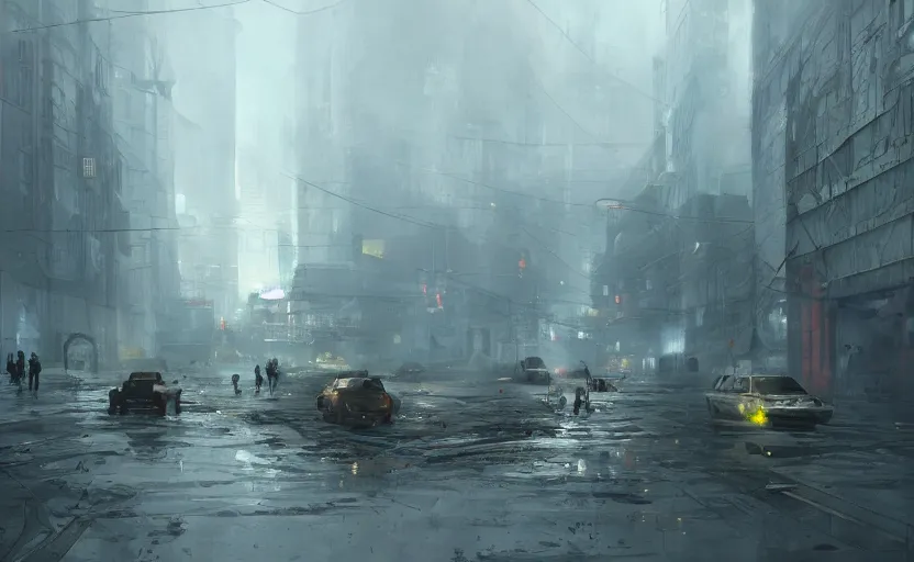 Image similar to city 1 7, half life 2 game, concept art by greg rutkowski, trending on artstation, 8 k