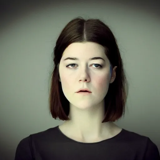 Image similar to a masterpiece portrait photo of a beautiful young woman who looks like an alien mary elizabeth winstead, wearing blindfold, symmetrical face