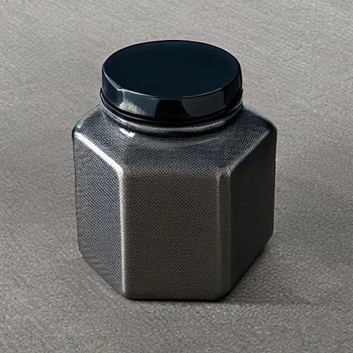 Image similar to a jar with a hexagonal screw - on lid