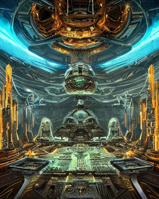 Image similar to photo of a temple, mothership, alien utopia!!, holy place, protoss!!, beautiful, intricate, scifi, machine city, highly detailed, art by roberto digiglio and furio tedeschi and filippo ubertino