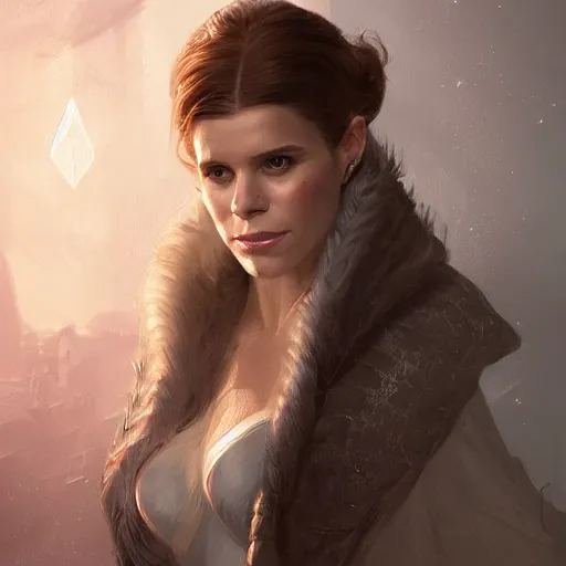 Image similar to a portrait of kate mara as a sorceress, urban motifs, intricate, elegant, highly detailed, digital painting, trending on artstation, concept art, smooth sharp focus, illustration, art by artgerm and greg rutkowski