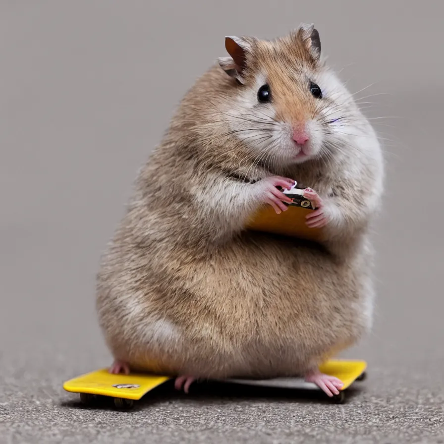 Image similar to hamster on a skateboard, high definition, national geographic, award winning, god rays, 8k, 35mm wide angle photograph