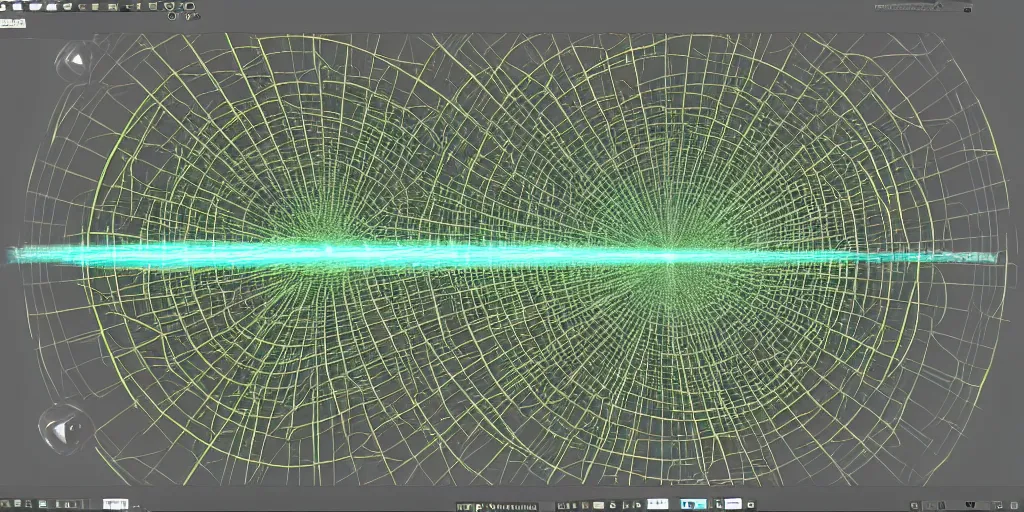 Prompt: particle collider, mechanical, particle simulation