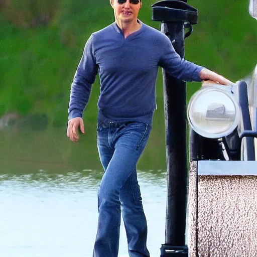 Prompt: Tom Cruise enjoying a Cruise