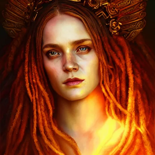 Image similar to majestic gracious regal goddess persephone portrait, ancient greece, elysium, atmospheric lighting, painted, intricate, volumetric lighting, beautiful, rich deep colours masterpiece, golden hour, sharp focus, ultra detailed, by leesha hannigan, ross tran, thierry doizon, kai carpenter, ignacio fernandez rios