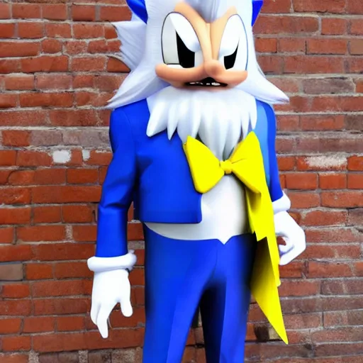 Prompt: Colonel Sanders fused with Sonic the Hedgehog