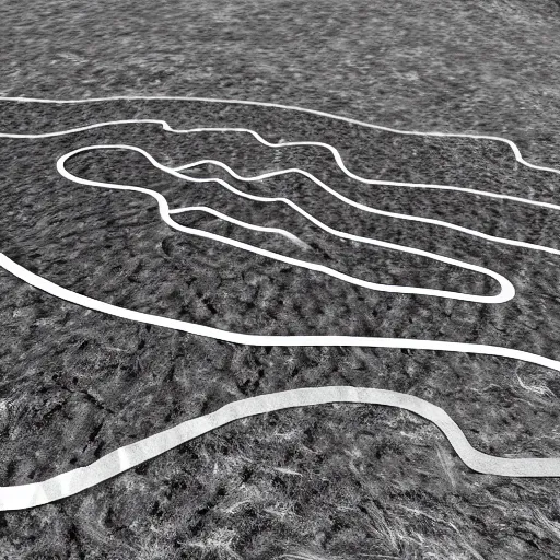 Prompt: dirt bike track, heightmap, black and white