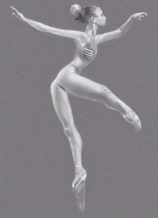 Image similar to gorgeous graceful graphite gesture drawing of a ballerina dancing through time and space, highly detailed, smooth, focus