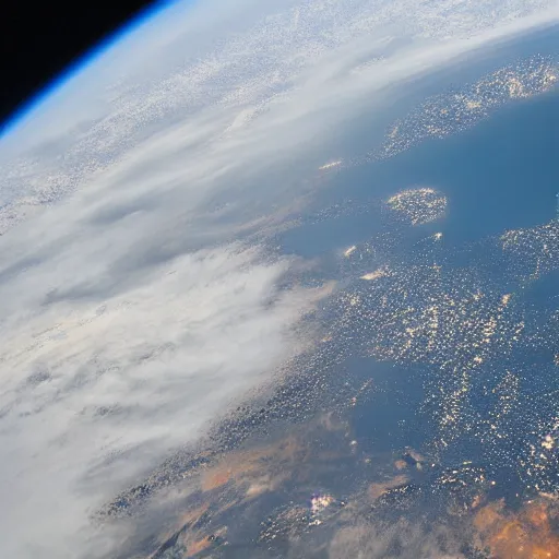 Prompt: aereal view of norway from the international space station
