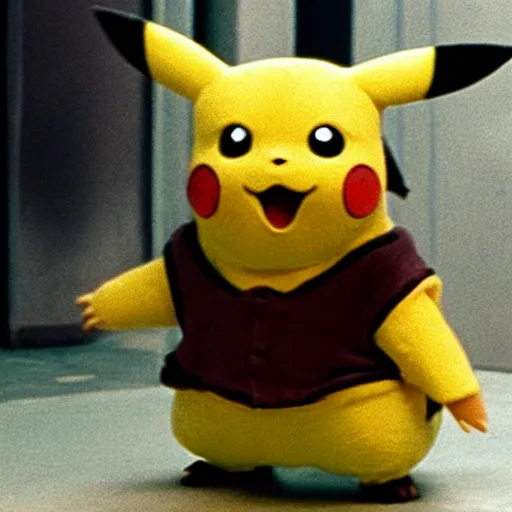 Image similar to pikachu plays bruce willas in die hard