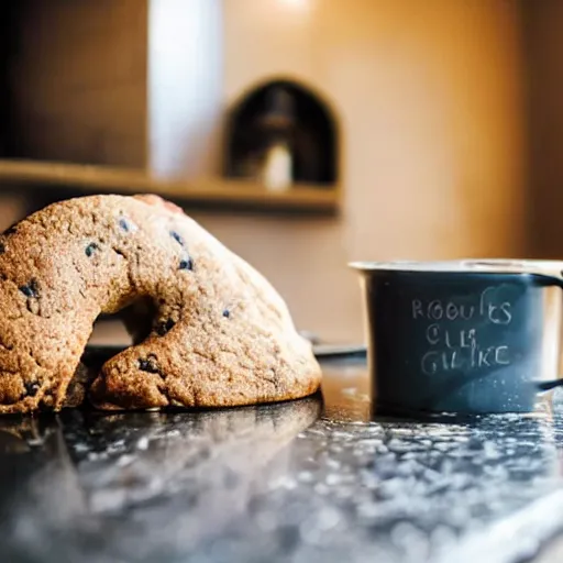 Image similar to a guinea pig baking cookies in a cozy french kitchen