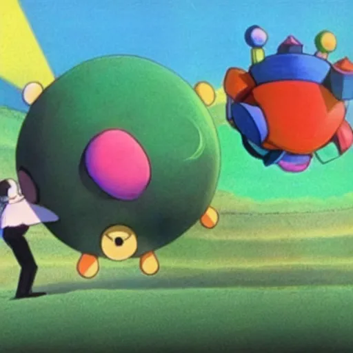 Prompt: award winning katamari damacy movie directed by Hayao Miyazaki