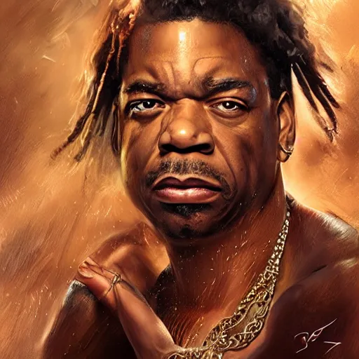 Image similar to busta rhymes as sho nuff, digital painting, extremely detailed, 4 k, intricate, brush strokes, mark arian, artgerm, bastien lecouffe - deharme