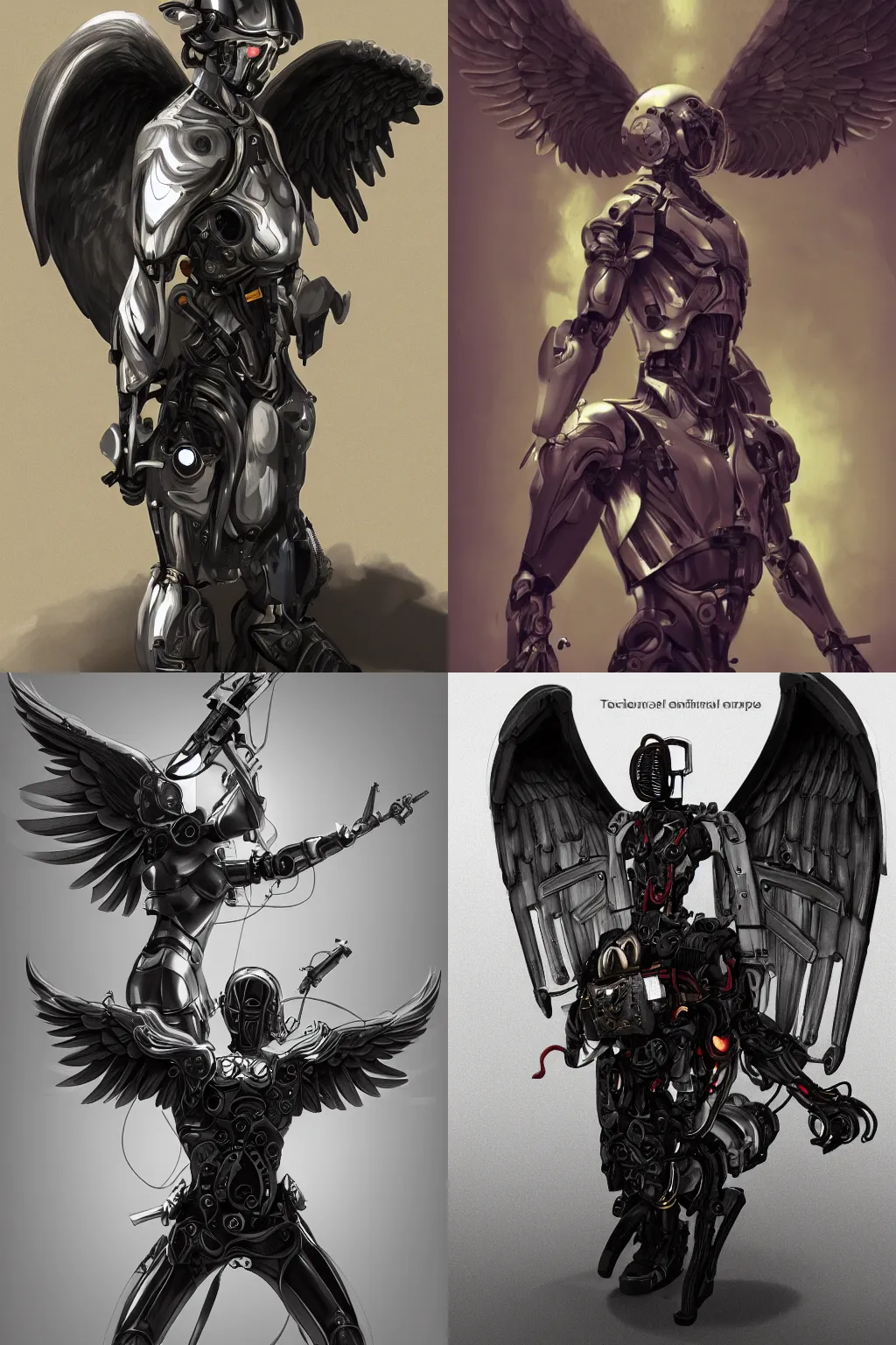 Prompt: Mechanical male angel,tech, artstation