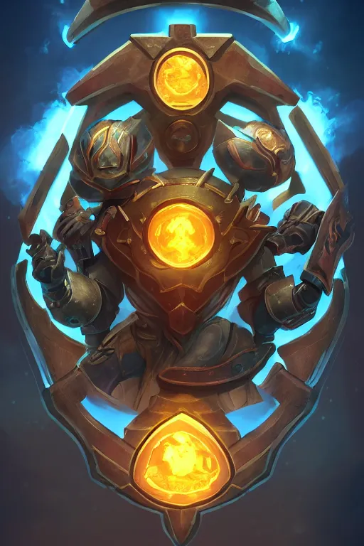 Image similar to shield fantasy epic legends game icon stylized digital illustration radiating a glowing aura global illumination ray tracing hdr fanart arstation by ian pesty and katarzyna da „ bek - chmiel