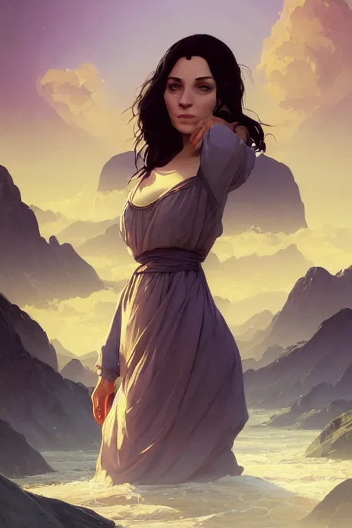 Image similar to beautiful portrait of a woman, negative no not mona lisa pose, gta v, stephen bliss, unreal engine, fantasy art by greg rutkowski, loish, rhads, ferdinand knab, makoto shinkai and lois van baarle, ilya kuvshinov, rossdraws, tom bagshaw, global illumination, radiant light, detailed and intricate environment