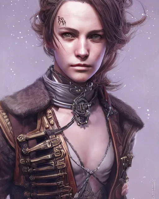 Prompt: rogue bard portrait | highly detailed | very intricate | symmetrical | cinematic lighting | award - winning | closeup portrait | balthier final fantasy | painted by donato giancola and mandy jurgens and charlie bowater | featured on artstation