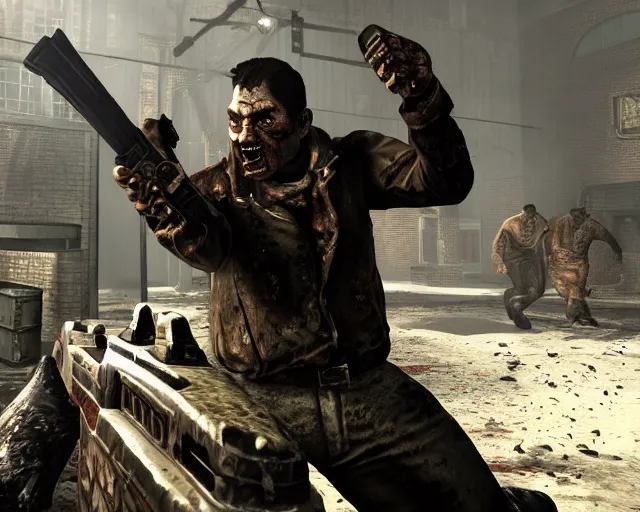 Image similar to der riese, call of duty zombies, george lopez