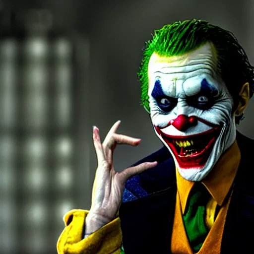 Image similar to Willem DaFoe as the Joker