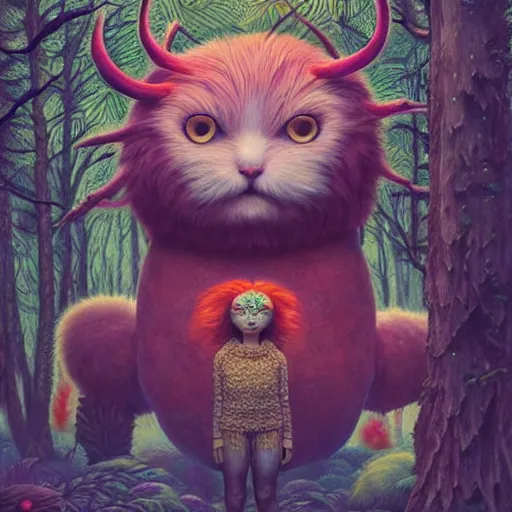 Prompt: a fluffy monster in the forest:: by Martine Johanna and Simon Stålenhag and Chie Yoshii and Casey Weldon and Guillermo del toro :: ornate, dynamic, particulate, intricate, elegant, highly detailed, centered, artstation, smooth, sharp focus, octane render, 3d