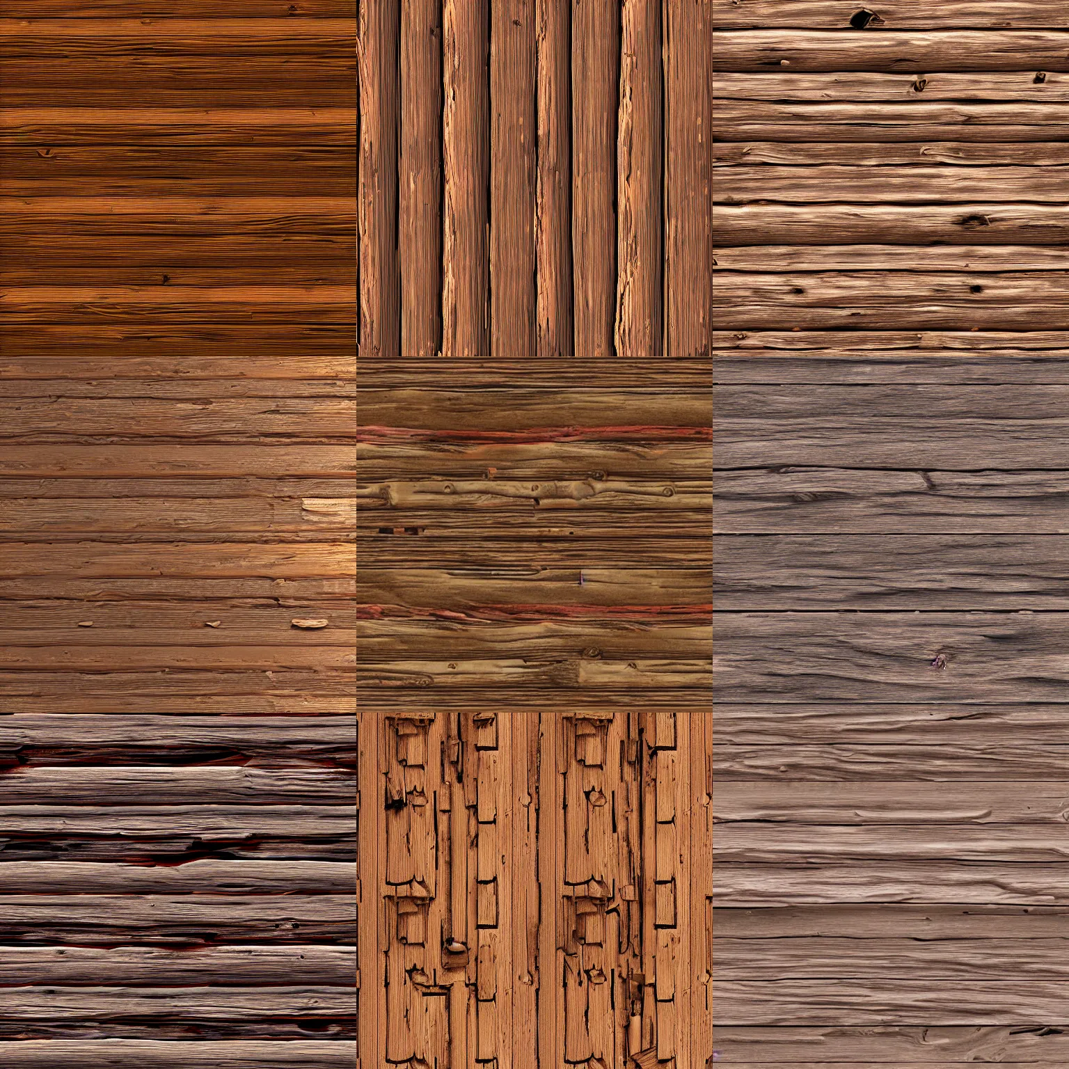 Prompt: 4K old and dusty cabin wood floor with cratches and bumps. Seamless high detailed PBR material.