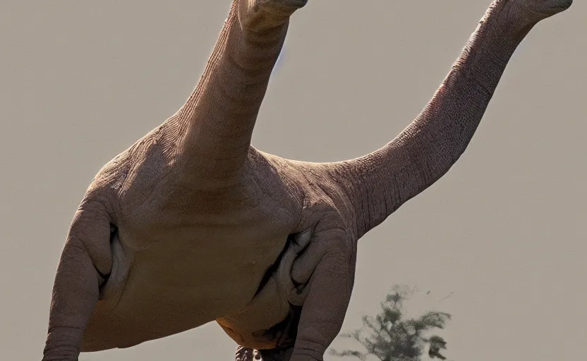 Image similar to mark zuckerberg long neck apatosaurus dinosaur