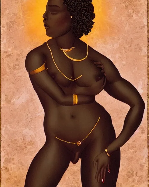 Image similar to aphrodite as a black woman